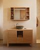 Превью Kenta Мебель для ванной комнаты из массива тика с натуральной отделкой 120 x 45 см