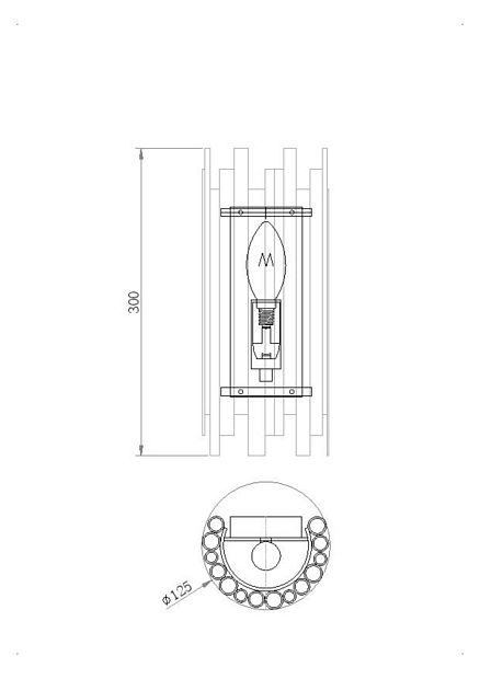 Настенный светильник (бра) Coliseo MOD136WL-01BS