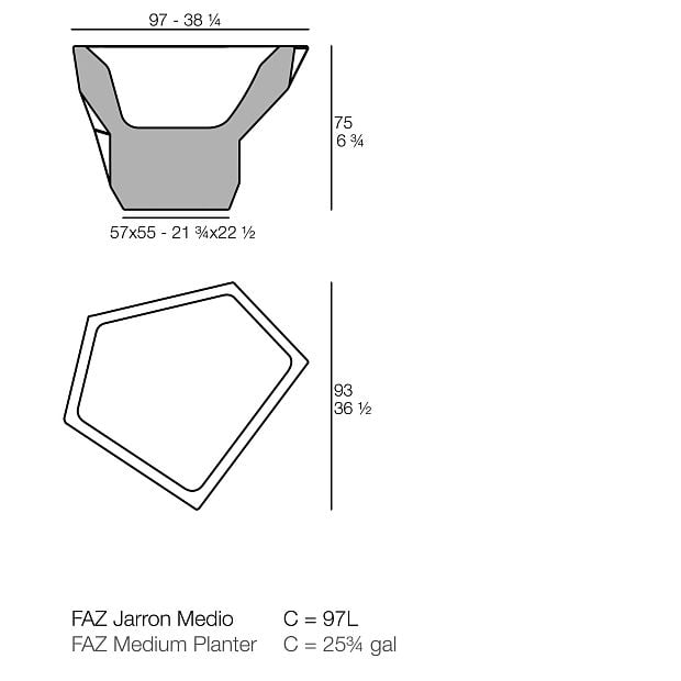 Кашпо Faz 97x93x75