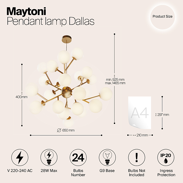 Подвесной светильник Maytoni MOD545PL-24BS