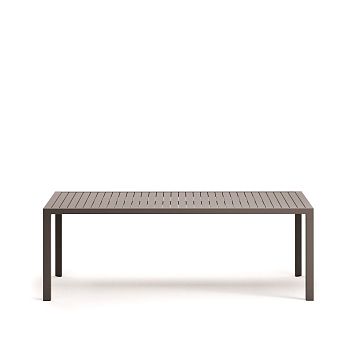 Culip Алюминиевый уличный стол с порошковым покрытием коричневого цвета 220 x 100 см