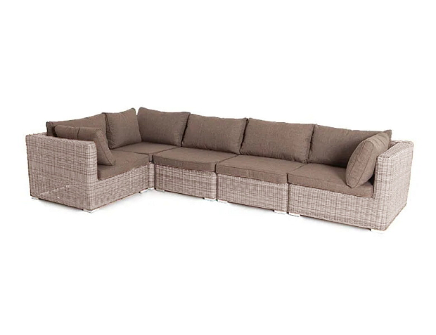 Lungo "Лунго" трансформирующийся диван из искусственного ротанга, цвет бежевый