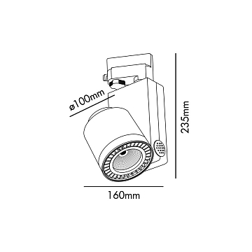 Трековый светильник MINI Cylinder белый LED PEARL WHITE 20W 3100K 56є 010707801