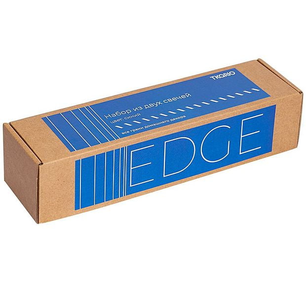 Набор из двух свечей синего цвета из коллекции edge, 24,5 см