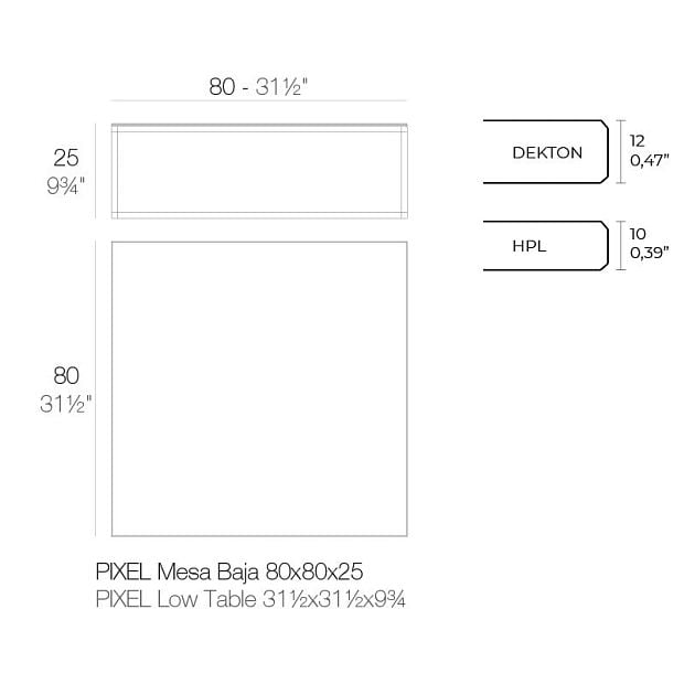 Столик Pixel 80x80x25