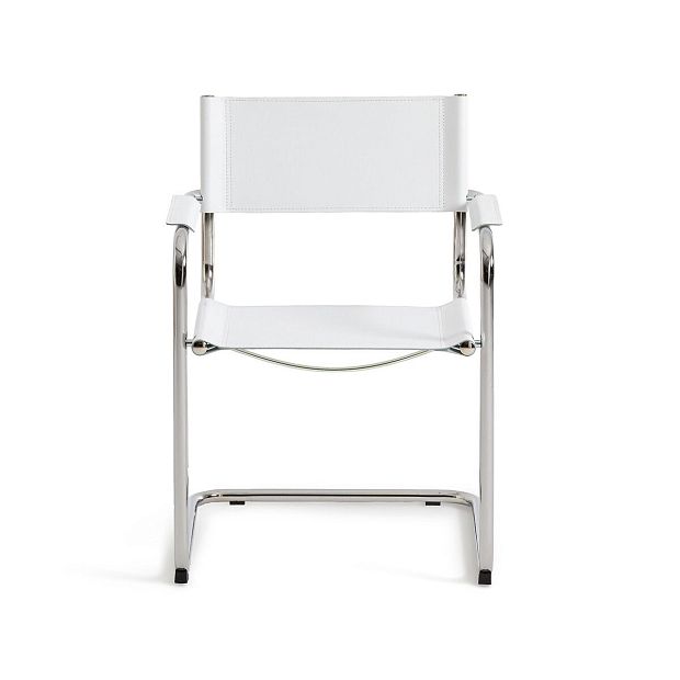 Кресло из кожи для столовой Winset белый