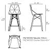 Превью Высокий стул Faz деревянные ножки