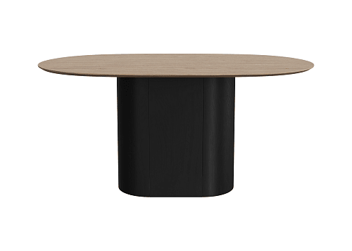 Стол обеденный Type овальный 160*95 см (натуральный дуб, черный)