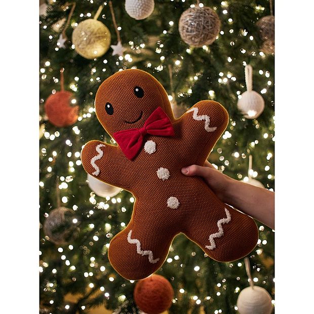 Подушка вязаная classy gingerbread из коллекции new year essential, 40х50 см