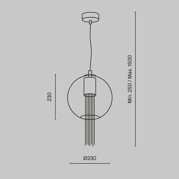 Подвесной светильник Maytoni P095PL-01BZ1