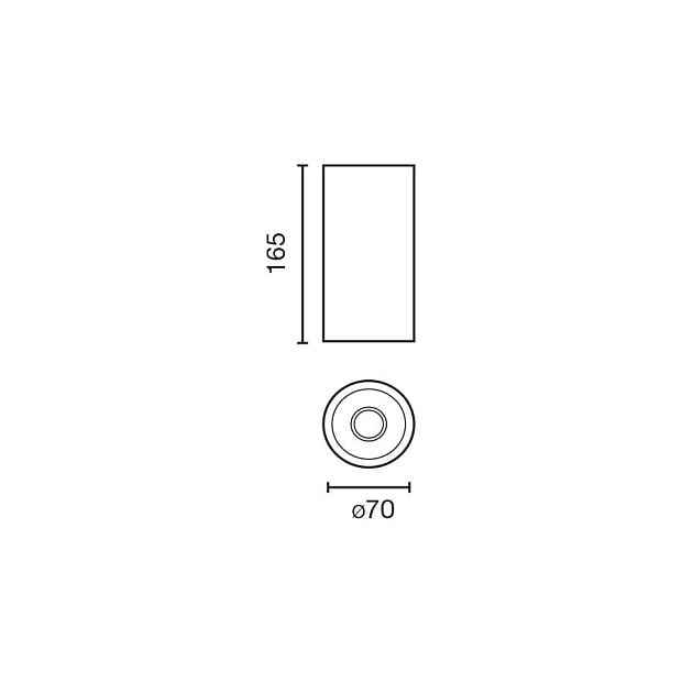 FOST DOWN Потолочный светильник Ш70 28W черный 36° 3000K CRI90 TRIAC