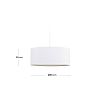 Превью White Santana light shade with white diffuser Ø 50 cm