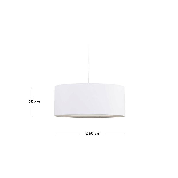 White Santana light shade with white diffuser Ø 50 cm