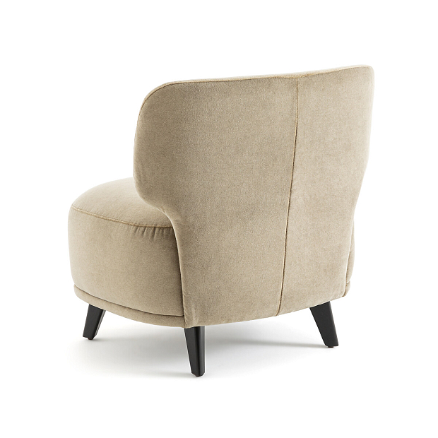 Кресло каминное XL из велюра Odalie дизайн Э Галлина единый размер бежевый
