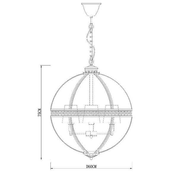 Люстра Residential 4L nickel KM0115P-4L nickel