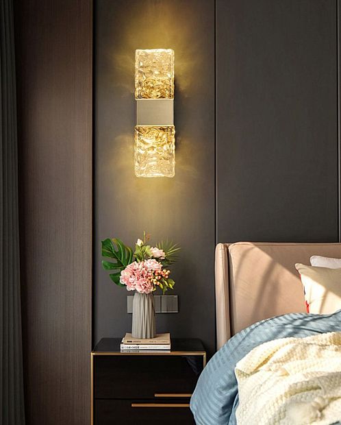 Настенный светильник Wall lamp 88068W gold/clear