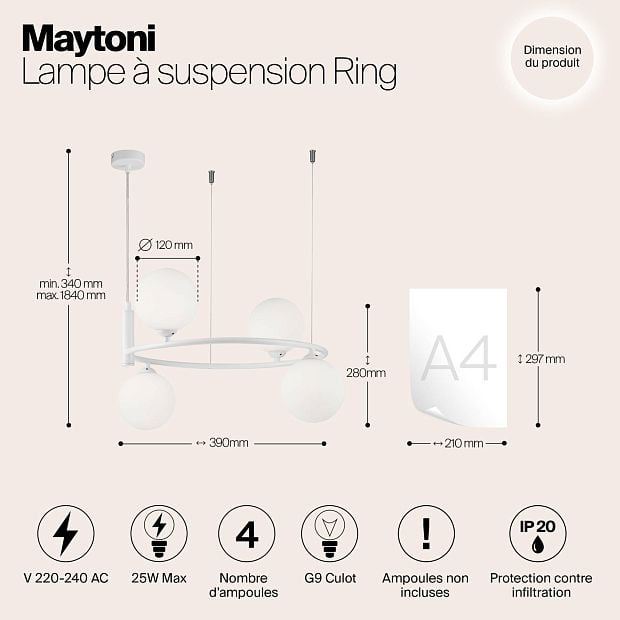 Подвесной светильник Ring MOD013PL-04W