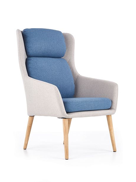 Кресло для отдыха HALMAR PURIO, св. серый / синий