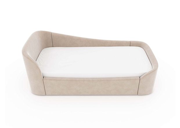 Диван-кровать KIDI Soft с низким изножьем 90*200 см R антивандальная ткань (бежевый)