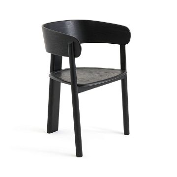 Кресло столовое из окрашенного дуба Marais Э Галлина черный