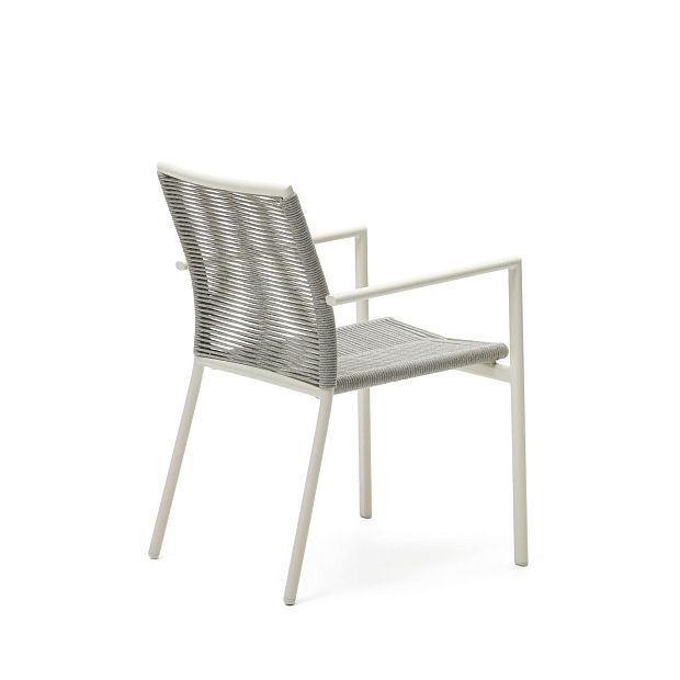 Culip Садовый стул из алюминия и шнура в белом цвете