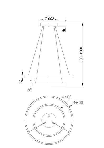 Подвесной светильник Rim MOD058PL-L55W4K