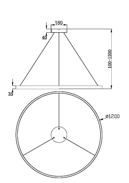 Подвесной светильник Rim MOD058PL-L65W3K