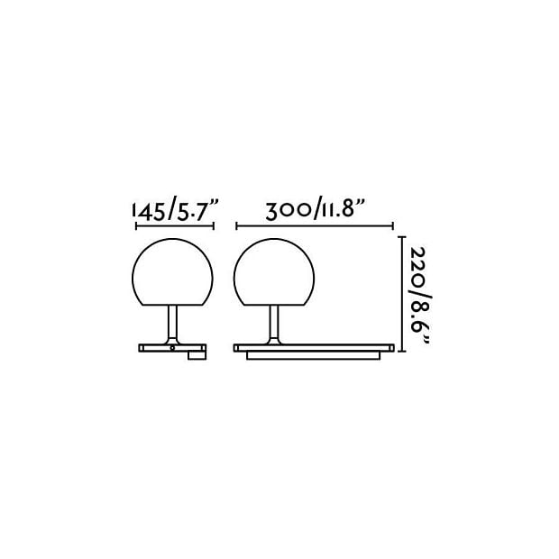 Бра с полкой Niko Right LED белое 7W 3000K 