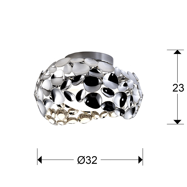 Потолочный светильник Narisa 3L Ø32 хром