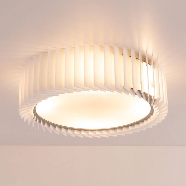 Rotor Chandelier white acrylic - S - вплотную к потолку