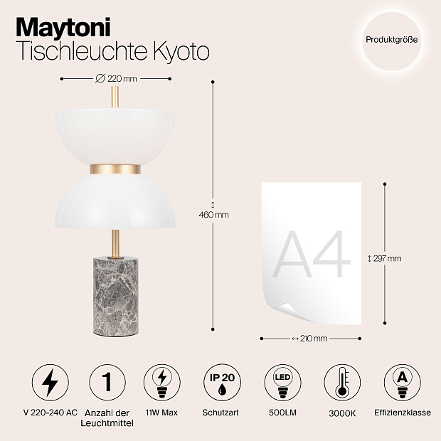 Настольный светильник Maytoni MOD178TL-L11GR3K