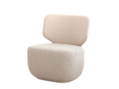 Кресло Ellipse E5.2 (молочный, экокожа, рогожка)