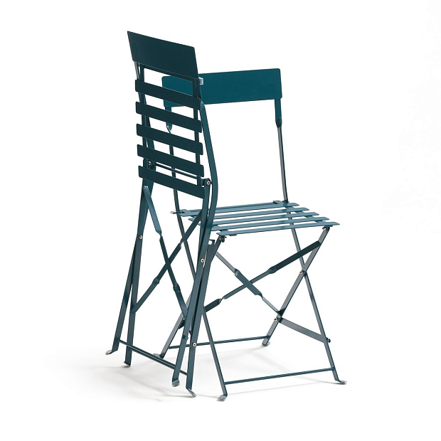 Комплект из 2 складных стульев из металла Ozevan единый размер синий