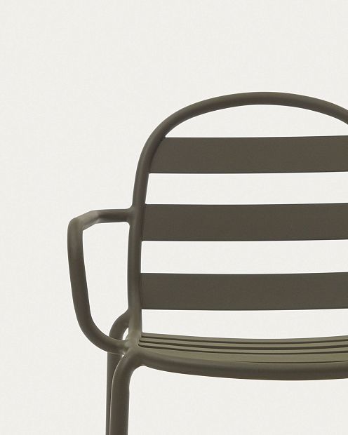 Joncols Уличный алюминиевый стул с зеленой отделкой