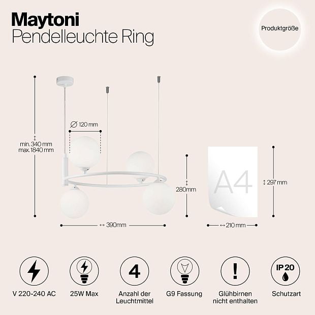 Подвесной светильник Ring MOD013PL-04W