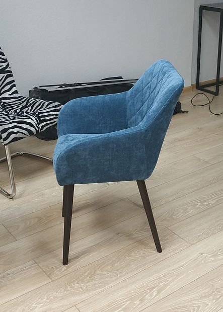 Кресло ADELLE венге/голубой