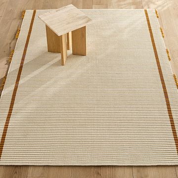 Ковер сотканный вручную 67 хлопок Uksi 160 x 230 см бежевый
