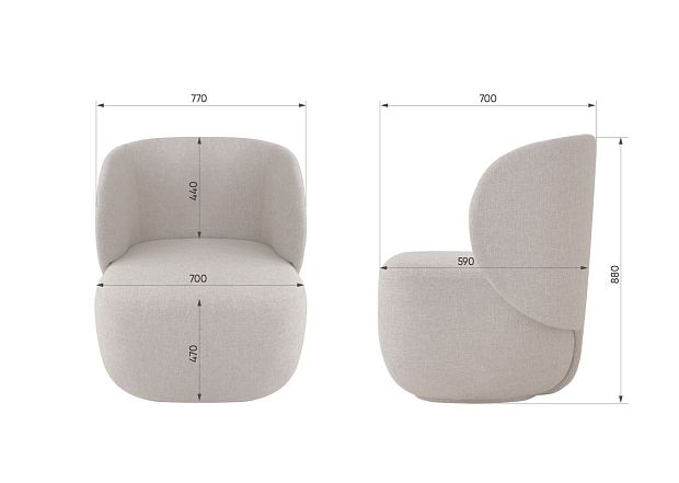 Кресло Ellipse E5.1 антивандальная ткань (розовый)