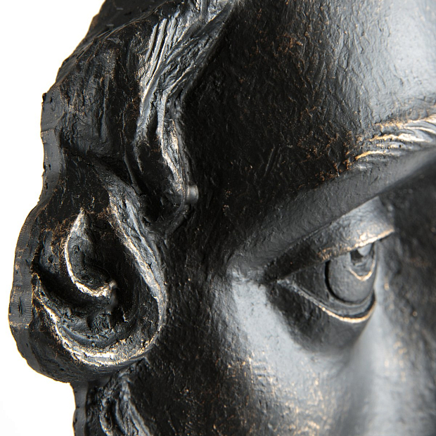 Статуэтка в форме лица из пластика Waraji черный