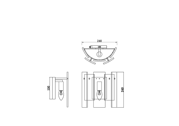 Настенный светильник (бра) Freya FR5198WL-01BS