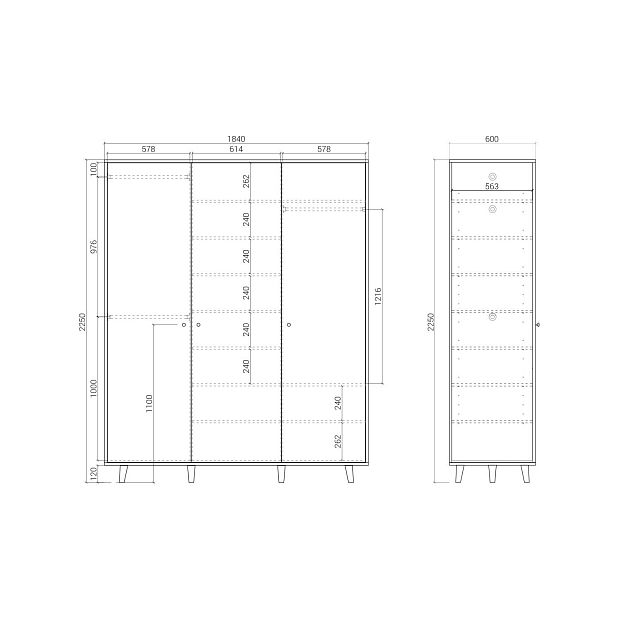 Шкаф TW225 Дуб тобакко, бежевый Ral 1019