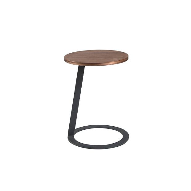 Приставной столик 2117/MH1613 из ореха и черной стали