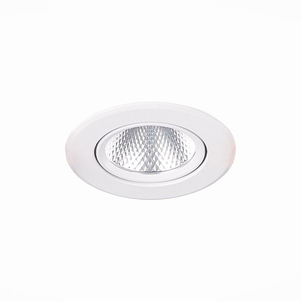 Св-к встр. Белый LED 1*8W 3000K 640Lm Ra80 36° IP20 D86xH50 220-240V