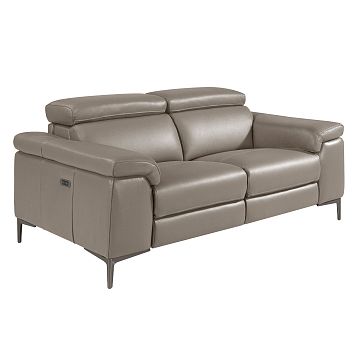 2-х местный диван 6121/5320-2P с обивкой из кожи и механизмом relax