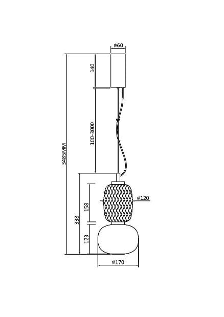 Подвесной светильник Pattern MOD267PL-L18G3K