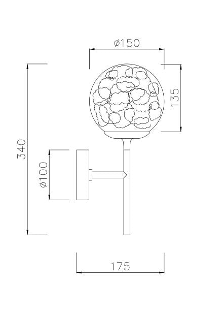 Настенный светильник (бра) Ligero MOD061WL-01BS