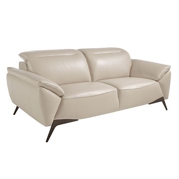 Диван 2-х местный 6131/KF072-2P-M5652 с обивкой из серо-бежевой кожи