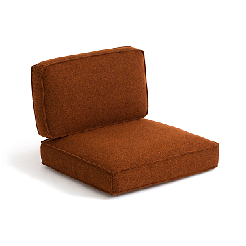 Подушки из плетеного узорчатого полиэстера для кресла Dilma единый размер каштановый