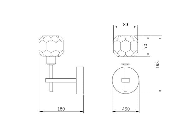 Настенный светильник (бра) Grace FR5114WL-01BZ