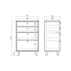 Превью Высокий комод Twin TW020 сланец RAL 7015